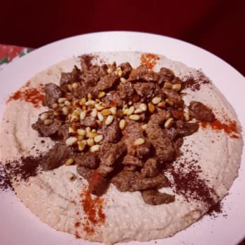 Lebanese Hummus with Meat